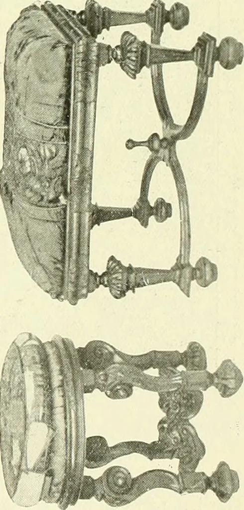 An illustration from An historical guide to French interiors, furniture, decoration, woodwork & allied arts during the last half of the seventeenth century, the whole of the eighteenth century, and the earlier part of the nineteenth, 1903, leaf 46