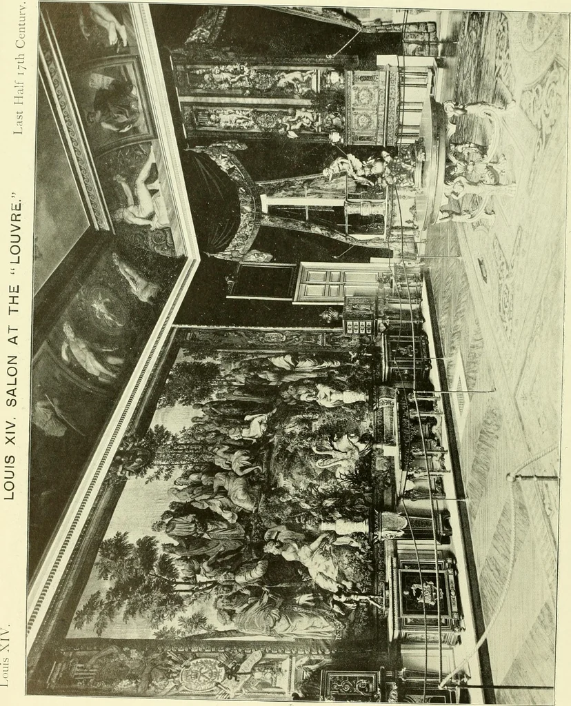 An illustration from An historical guide to French interiors, furniture, decoration, woodwork & allied arts during the last half of the seventeenth century, the whole of the eighteenth century, and the earlier part of the nineteenth, 1903, leaf 49