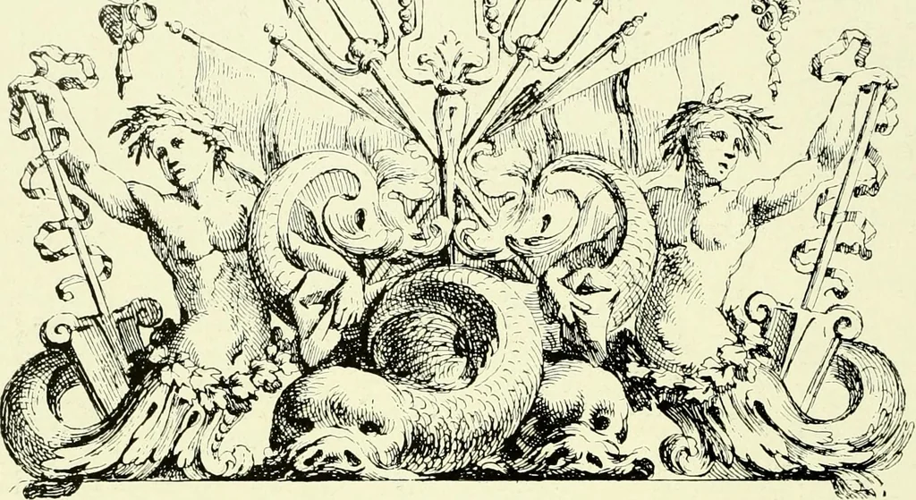 An illustration from An historical guide to French interiors, furniture, decoration, woodwork & allied arts during the last half of the seventeenth century, the whole of the eighteenth century, and the earlier part of the nineteenth, 1903, leaf 55