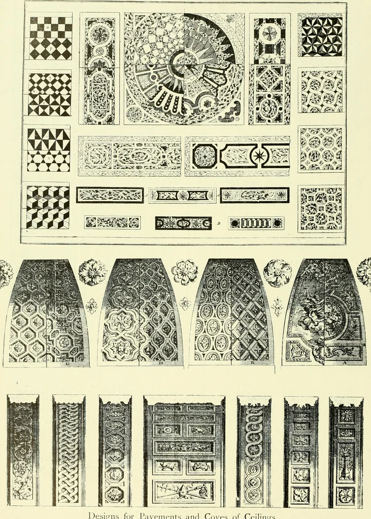 An illustration from An historical guide to French interiors, furniture, decoration, woodwork & allied arts during the last half of the seventeenth century, the whole of the eighteenth century, and the earlier part of the nineteenth, 1903, leaf 57