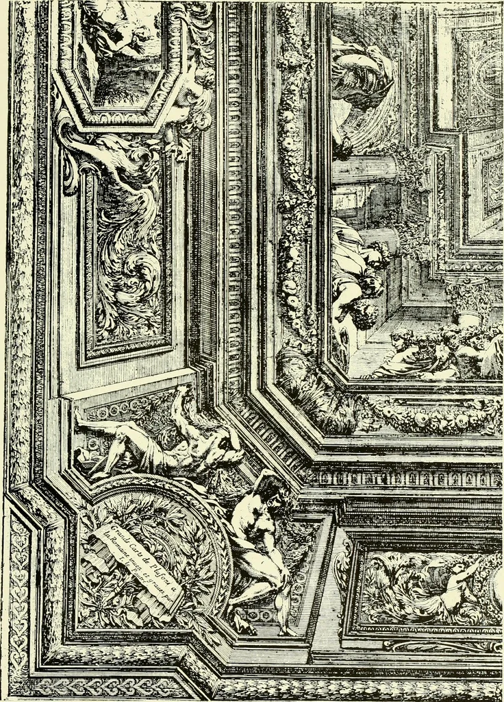 An illustration from An historical guide to French interiors, furniture, decoration, woodwork & allied arts during the last half of the seventeenth century, the whole of the eighteenth century, and the earlier part of the nineteenth, 1903, leaf 60