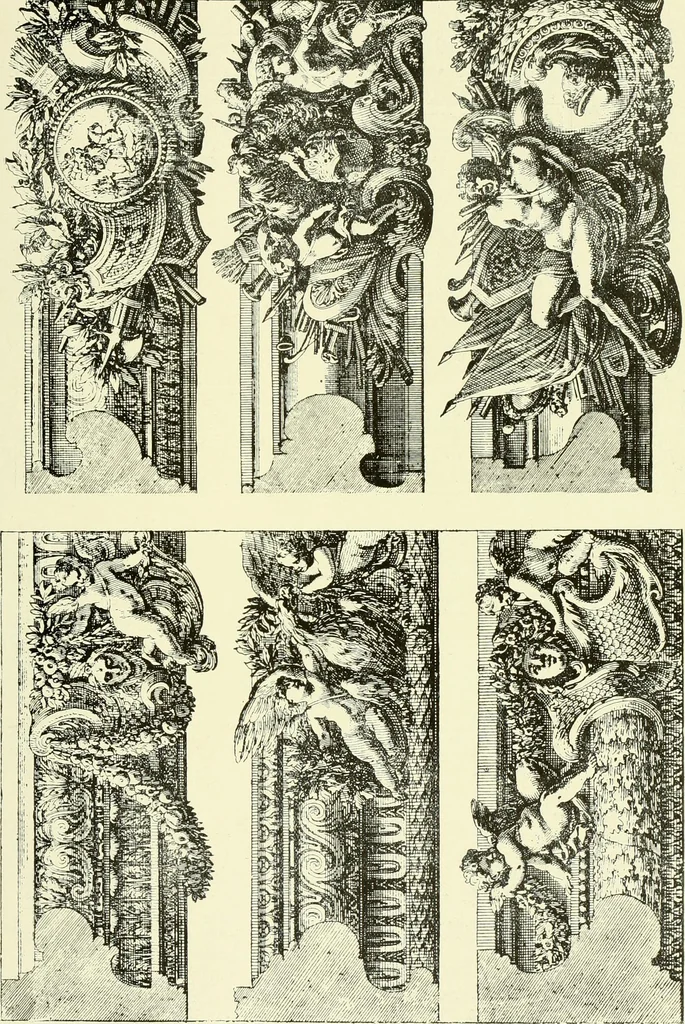 An illustration from An historical guide to French interiors, furniture, decoration, woodwork & allied arts during the last half of the seventeenth century, the whole of the eighteenth century, and the earlier part of the nineteenth, 1903, leaf 62
