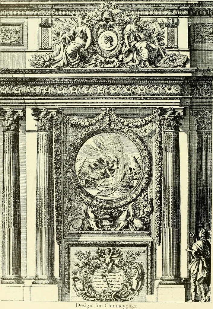 An illustration from An historical guide to French interiors, furniture, decoration, woodwork & allied arts during the last half of the seventeenth century, the whole of the eighteenth century, and the earlier part of the nineteenth, 1903, leaf 67