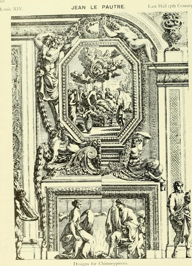 An illustration from An historical guide to French interiors, furniture, decoration, woodwork & allied arts during the last half of the seventeenth century, the whole of the eighteenth century, and the earlier part of the nineteenth, 1903, leaf 69