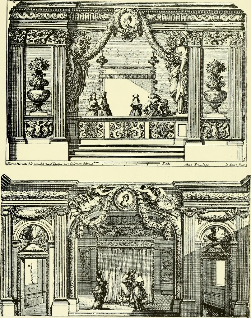 An illustration from An historical guide to French interiors, furniture, decoration, woodwork & allied arts during the last half of the seventeenth century, the whole of the eighteenth century, and the earlier part of the nineteenth, 1903, leaf 70
