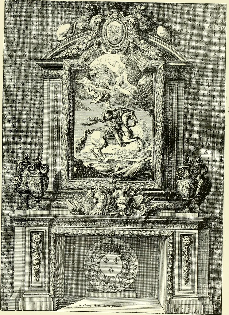 An illustration from An historical guide to French interiors, furniture, decoration, woodwork & allied arts during the last half of the seventeenth century, the whole of the eighteenth century, and the earlier part of the nineteenth, 1903, leaf 76