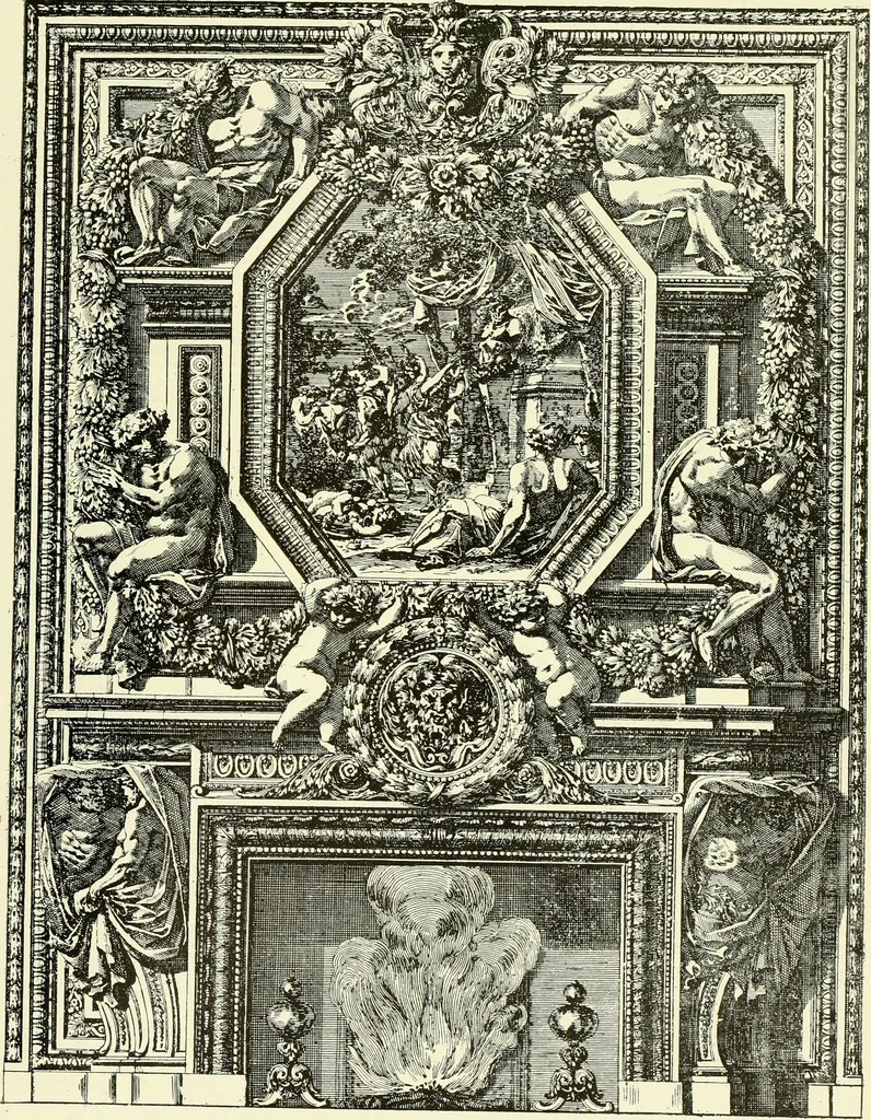 An illustration from An historical guide to French interiors, furniture, decoration, woodwork & allied arts during the last half of the seventeenth century, the whole of the eighteenth century, and the earlier part of the nineteenth, 1903, leaf 78
