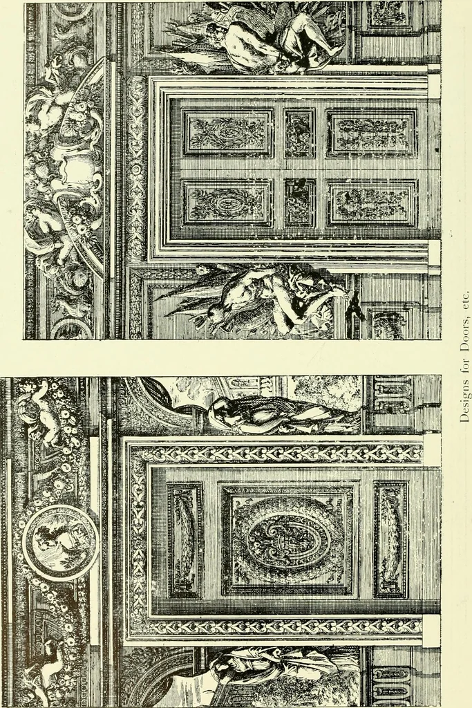 An illustration from An historical guide to French interiors, furniture, decoration, woodwork & allied arts during the last half of the seventeenth century, the whole of the eighteenth century, and the earlier part of the nineteenth, 1903, leaf 79