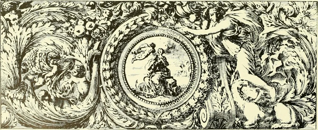An illustration from An historical guide to French interiors, furniture, decoration, woodwork & allied arts during the last half of the seventeenth century, the whole of the eighteenth century, and the earlier part of the nineteenth, 1903, leaf 93