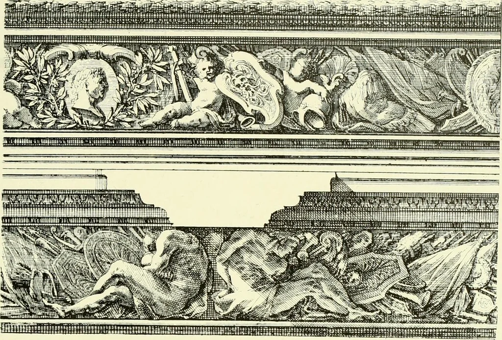 An illustration from An historical guide to French interiors, furniture, decoration, woodwork & allied arts during the last half of the seventeenth century, the whole of the eighteenth century, and the earlier part of the nineteenth, 1903, leaf 94