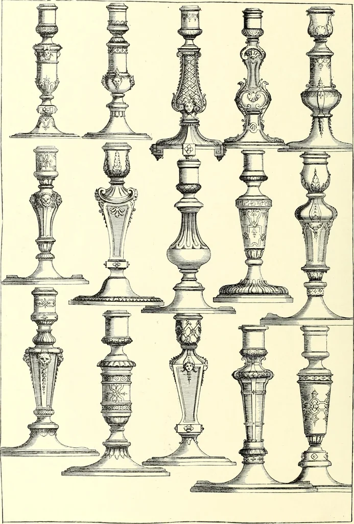 An illustration from An historical guide to French interiors, furniture, decoration, woodwork, & allied arts during the last half of the seventeenth century, the whole of the eighteenth century, and the earlier part of the nineteenth, 1900, leaf 102