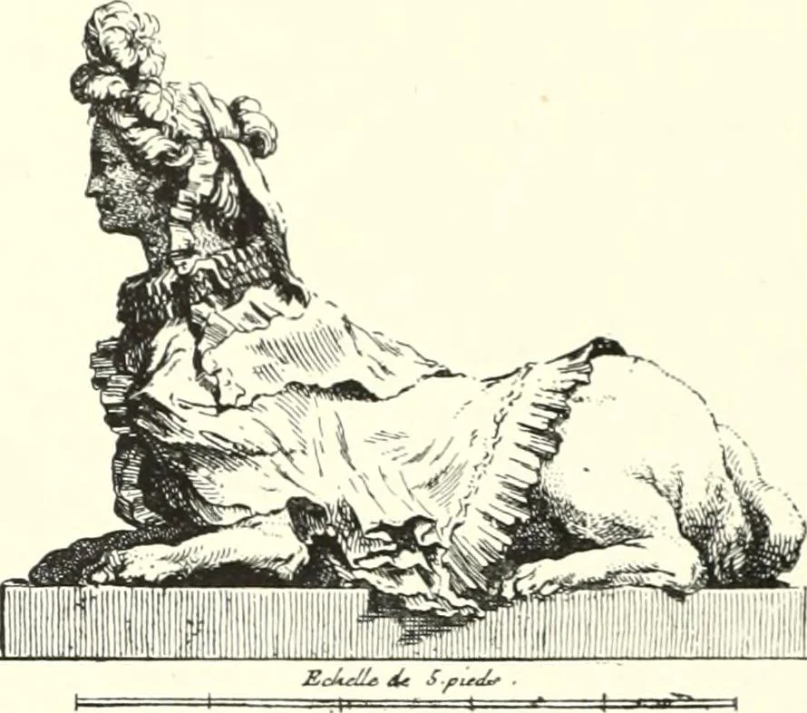 An illustration from An historical guide to French interiors, furniture, decoration, woodwork, & allied arts during the last half of the seventeenth century, the whole of the eighteenth century, and the earlier part of the nineteenth, 1900, leaf 103