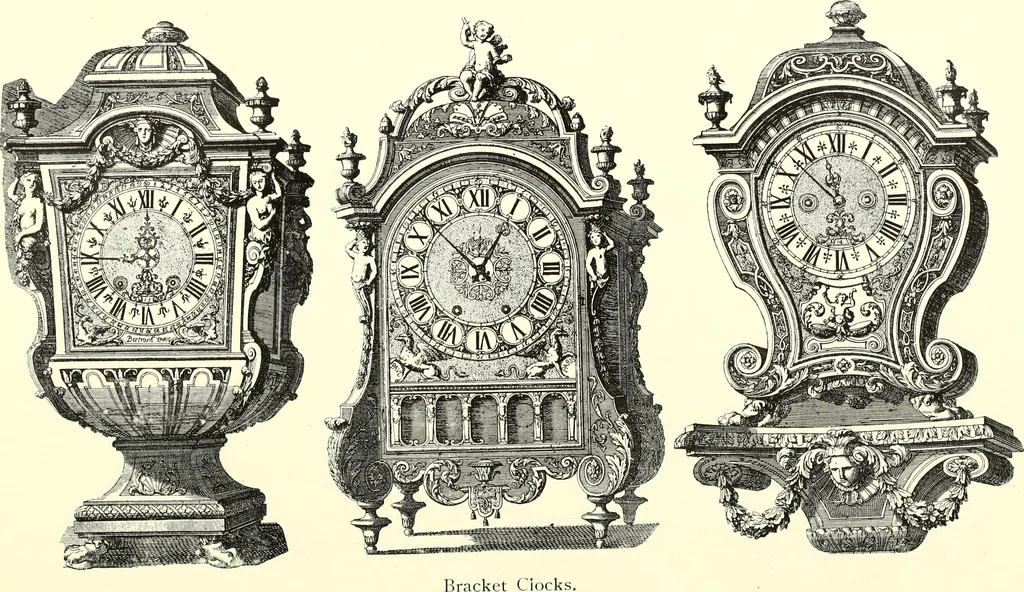 An illustration from An historical guide to French interiors, furniture, decoration, woodwork, & allied arts during the last half of the seventeenth century, the whole of the eighteenth century, and the earlier part of the nineteenth, 1900, leaf 106