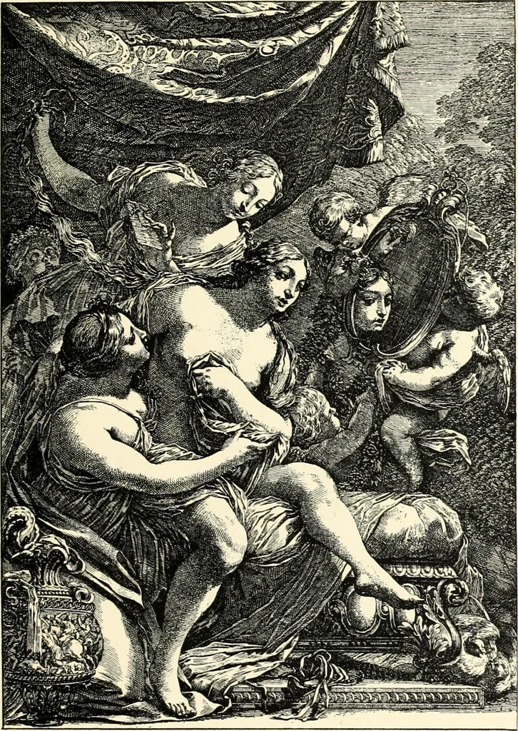 An illustration from An historical guide to French interiors, furniture, decoration, woodwork, & allied arts during the last half of the seventeenth century, the whole of the eighteenth century, and the earlier part of the nineteenth, 1900, leaf 11