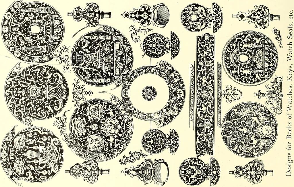 An illustration from An historical guide to French interiors, furniture, decoration, woodwork, & allied arts during the last half of the seventeenth century, the whole of the eighteenth century, and the earlier part of the nineteenth, 1900, leaf 118