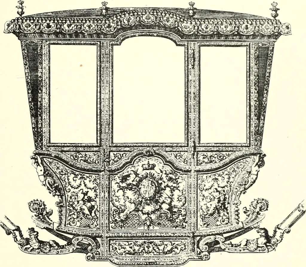 An illustration from An historical guide to French interiors, furniture, decoration, woodwork, & allied arts during the last half of the seventeenth century, the whole of the eighteenth century, and the earlier part of the nineteenth, 1900, leaf 119