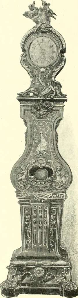 An illustration from An historical guide to French interiors, furniture, decoration, woodwork, & allied arts during the last half of the seventeenth century, the whole of the eighteenth century, and the earlier part of the nineteenth, 1900, leaf 120