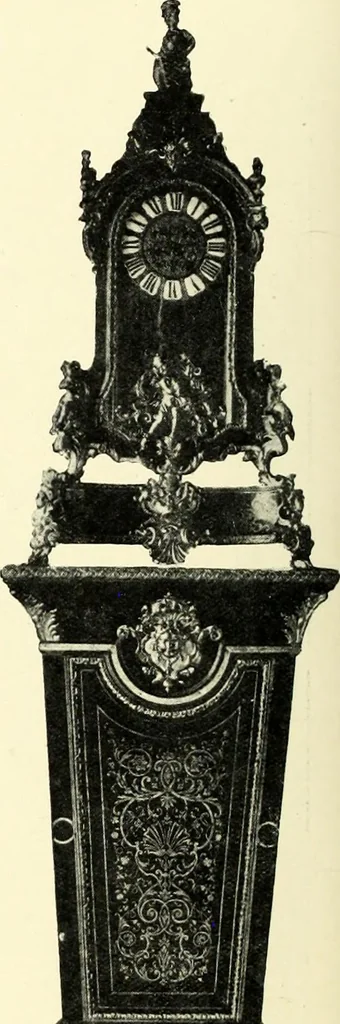 An illustration from An historical guide to French interiors, furniture, decoration, woodwork, & allied arts during the last half of the seventeenth century, the whole of the eighteenth century, and the earlier part of the nineteenth, 1900, leaf 124