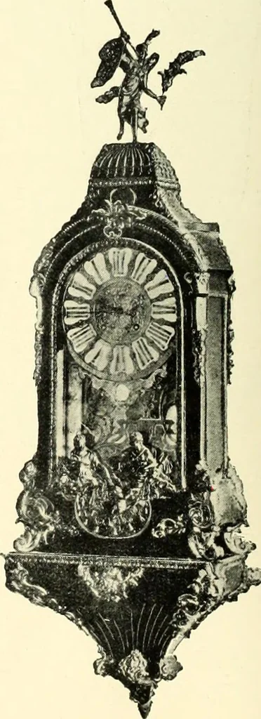 An illustration from An historical guide to French interiors, furniture, decoration, woodwork, & allied arts during the last half of the seventeenth century, the whole of the eighteenth century, and the earlier part of the nineteenth, 1900, leaf 126