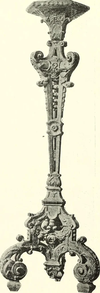 An illustration from An historical guide to French interiors, furniture, decoration, woodwork, & allied arts during the last half of the seventeenth century, the whole of the eighteenth century, and the earlier part of the nineteenth, 1900, leaf 133