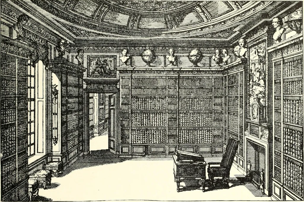 An illustration from An historical guide to French interiors, furniture, decoration, woodwork, & allied arts during the last half of the seventeenth century, the whole of the eighteenth century, and the earlier part of the nineteenth, 1900, leaf 135