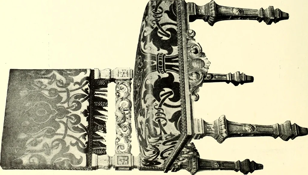 An illustration from An historical guide to French interiors, furniture, decoration, woodwork, & allied arts during the last half of the seventeenth century, the whole of the eighteenth century, and the earlier part of the nineteenth, 1900, leaf 144