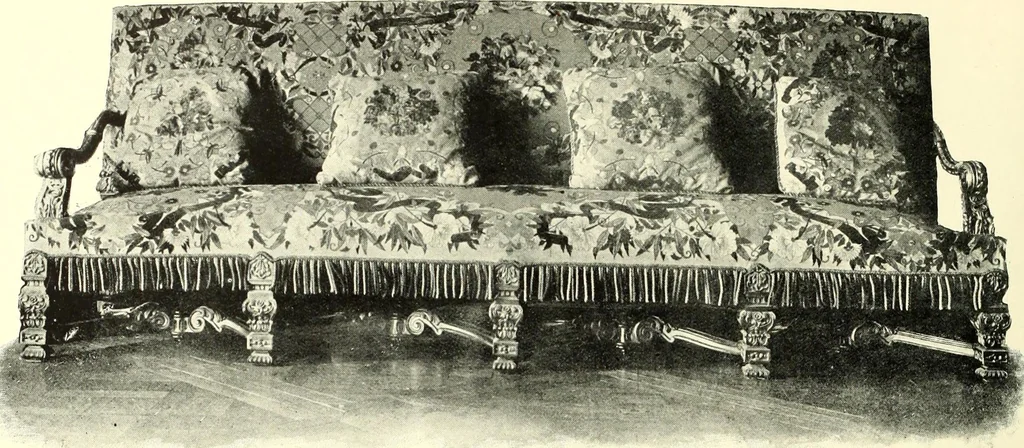 An illustration from An historical guide to French interiors, furniture, decoration, woodwork, & allied arts during the last half of the seventeenth century, the whole of the eighteenth century, and the earlier part of the nineteenth, 1900, leaf 146