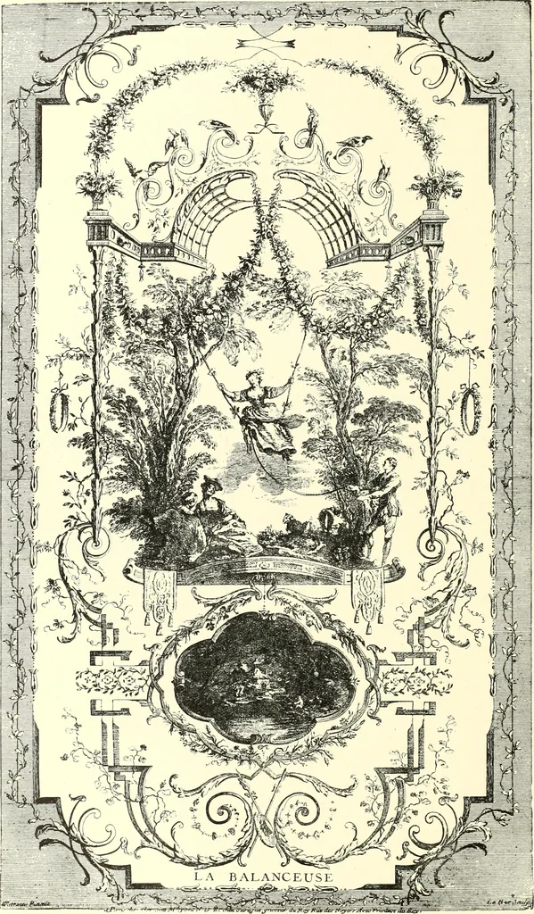 An illustration from An historical guide to French interiors, furniture, decoration, woodwork, & allied arts during the last half of the seventeenth century, the whole of the eighteenth century, and the earlier part of the nineteenth, 1900, leaf 154