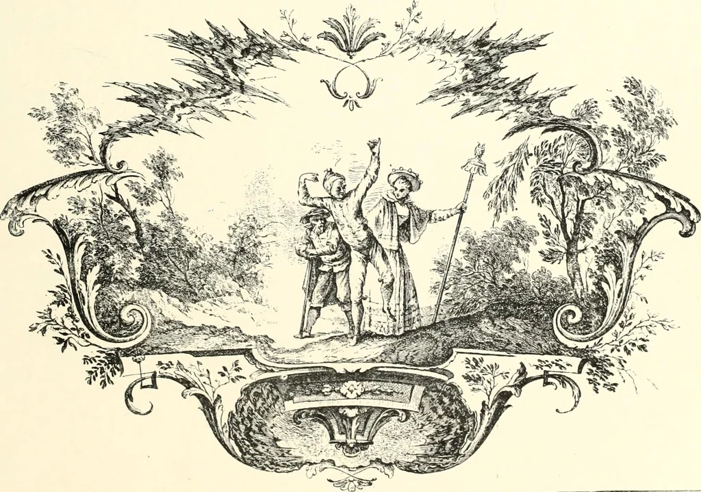 An illustration from An historical guide to French interiors, furniture, decoration, woodwork, & allied arts during the last half of the seventeenth century, the whole of the eighteenth century, and the earlier part of the nineteenth, 1900, leaf 159