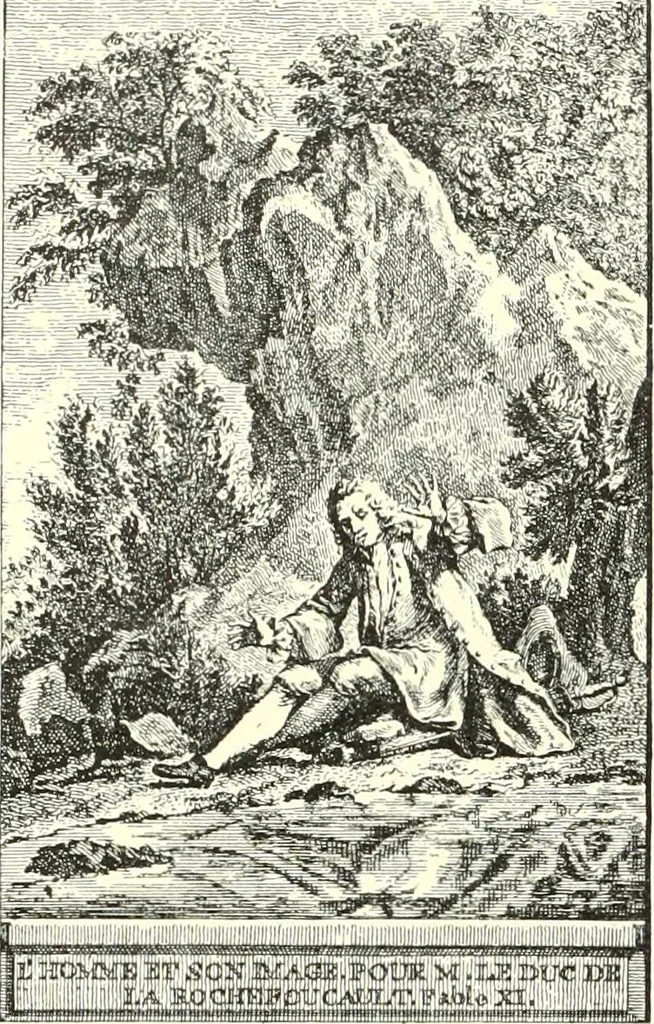 An illustration from An historical guide to French interiors, furniture, decoration, woodwork, & allied arts during the last half of the seventeenth century, the whole of the eighteenth century, and the earlier part of the nineteenth, 1900, leaf 170