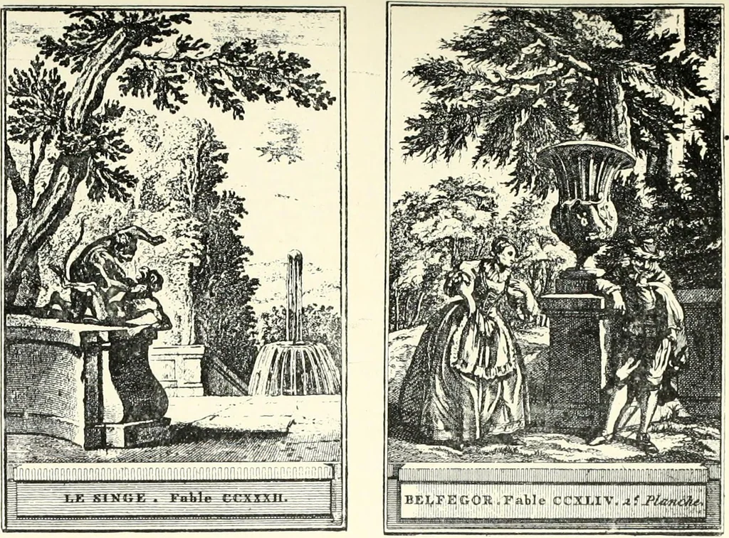 An illustration from An historical guide to French interiors, furniture, decoration, woodwork, & allied arts during the last half of the seventeenth century, the whole of the eighteenth century, and the earlier part of the nineteenth, 1900, leaf 175