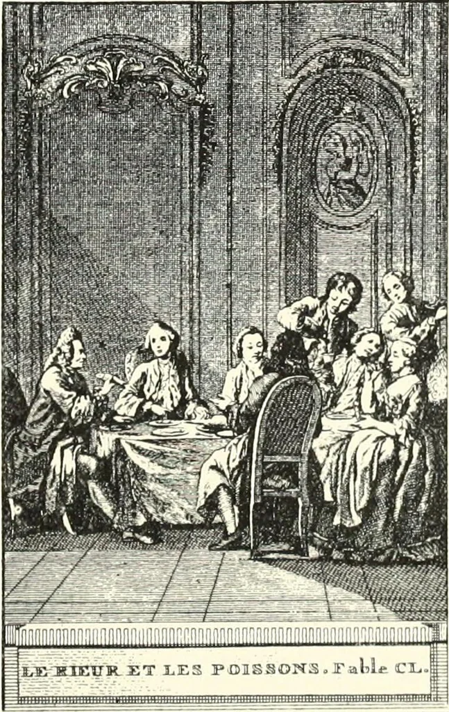 An illustration from An historical guide to French interiors, furniture, decoration, woodwork, & allied arts during the last half of the seventeenth century, the whole of the eighteenth century, and the earlier part of the nineteenth, 1900, leaf 177