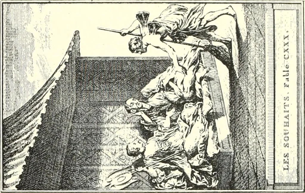 An illustration from An historical guide to French interiors, furniture, decoration, woodwork, & allied arts during the last half of the seventeenth century, the whole of the eighteenth century, and the earlier part of the nineteenth, 1900, leaf 179