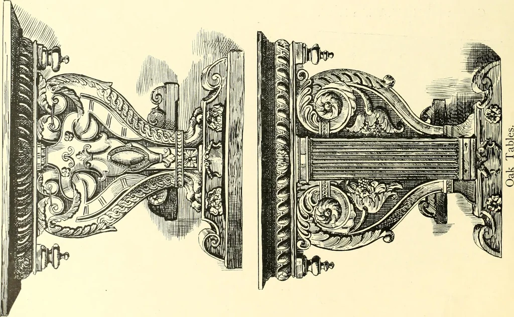 An illustration from An historical guide to French interiors, furniture, decoration, woodwork, & allied arts during the last half of the seventeenth century, the whole of the eighteenth century, and the earlier part of the nineteenth, 1900, leaf 18