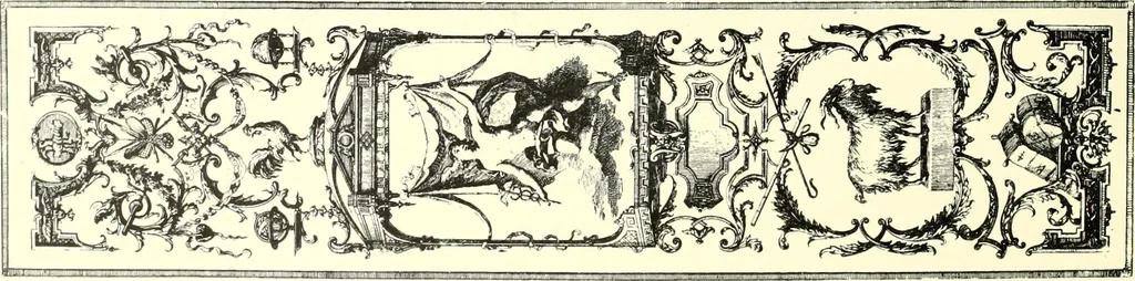 An illustration from An historical guide to French interiors, furniture, decoration, woodwork, & allied arts during the last half of the seventeenth century, the whole of the eighteenth century, and the earlier part of the nineteenth, 1900, leaf 200