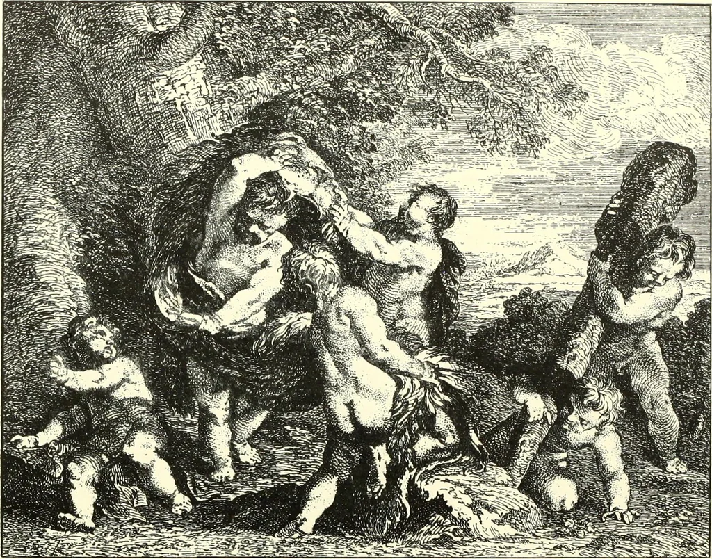 An illustration from An historical guide to French interiors, furniture, decoration, woodwork, & allied arts during the last half of the seventeenth century, the whole of the eighteenth century, and the earlier part of the nineteenth, 1900, leaf 206