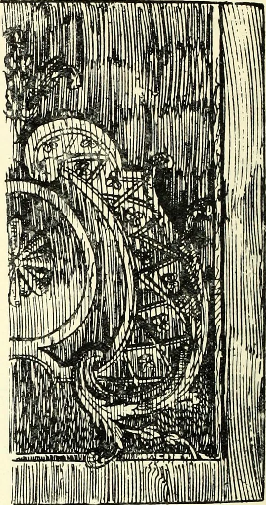 An illustration from An historical guide to French interiors, furniture, decoration, woodwork, & allied arts during the last half of the seventeenth century, the whole of the eighteenth century, and the earlier part of the nineteenth, 1900, leaf 206