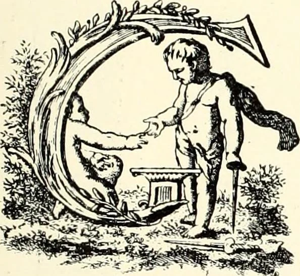 An illustration from An historical guide to French interiors, furniture, decoration, woodwork, & allied arts during the last half of the seventeenth century, the whole of the eighteenth century, and the earlier part of the nineteenth, 1900, leaf 219