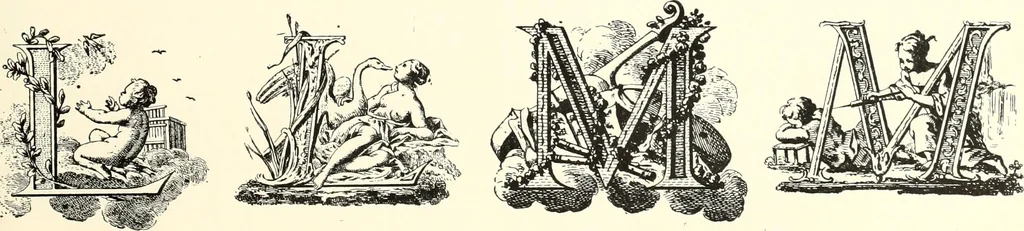 An illustration from An historical guide to French interiors, furniture, decoration, woodwork, & allied arts during the last half of the seventeenth century, the whole of the eighteenth century, and the earlier part of the nineteenth, 1900, leaf 221