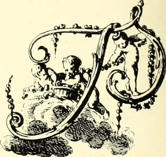 An illustration from An historical guide to French interiors, furniture, decoration, woodwork, & allied arts during the last half of the seventeenth century, the whole of the eighteenth century, and the earlier part of the nineteenth, 1900, leaf 222