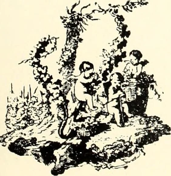 An illustration from An historical guide to French interiors, furniture, decoration, woodwork, & allied arts during the last half of the seventeenth century, the whole of the eighteenth century, and the earlier part of the nineteenth, 1900, leaf 225