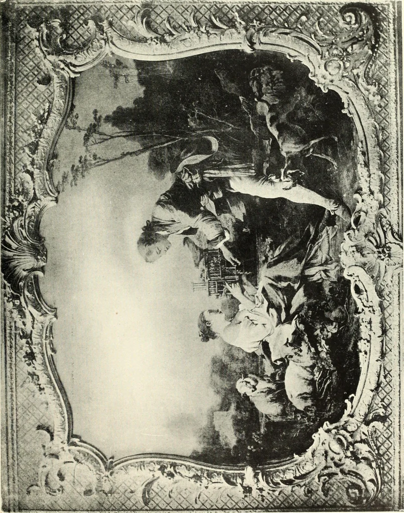 An illustration from An historical guide to French interiors, furniture, decoration, woodwork, & allied arts during the last half of the seventeenth century, the whole of the eighteenth century, and the earlier part of the nineteenth, 1900, leaf 229