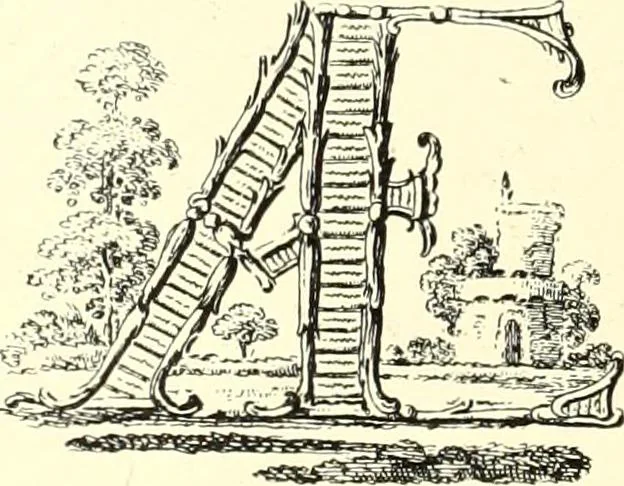 An illustration from An historical guide to French interiors, furniture, decoration, woodwork, & allied arts during the last half of the seventeenth century, the whole of the eighteenth century, and the earlier part of the nineteenth, 1900, leaf 230