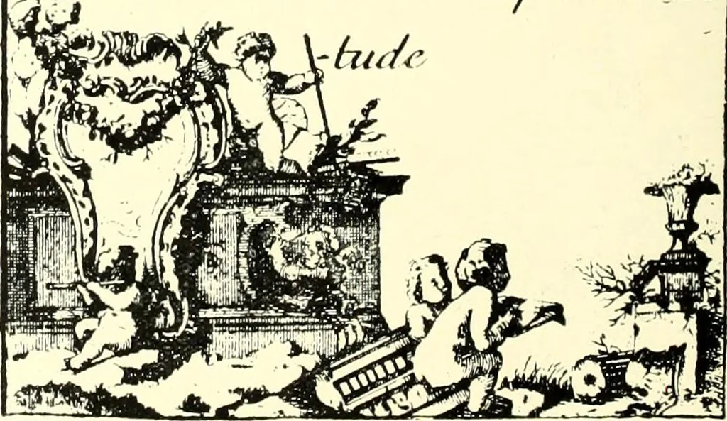 An illustration from An historical guide to French interiors, furniture, decoration, woodwork, & allied arts during the last half of the seventeenth century, the whole of the eighteenth century, and the earlier part of the nineteenth, 1900, leaf 240
