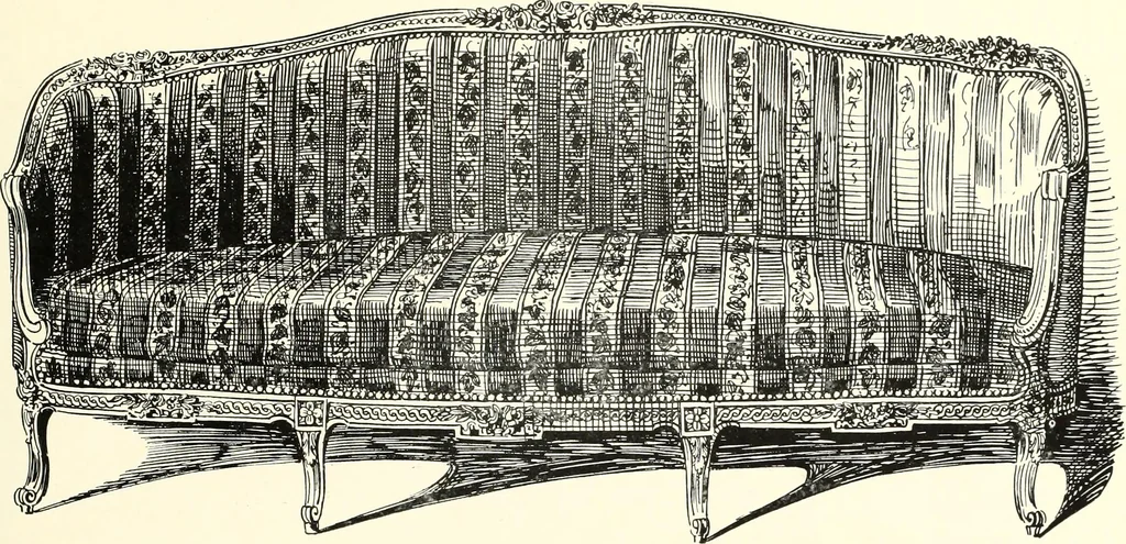 An illustration from An historical guide to French interiors, furniture, decoration, woodwork, & allied arts during the last half of the seventeenth century, the whole of the eighteenth century, and the earlier part of the nineteenth, 1900, leaf 257