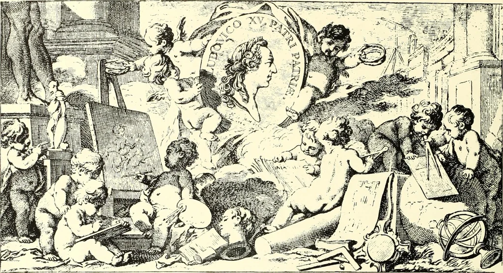 An illustration from An historical guide to French interiors, furniture, decoration, woodwork, & allied arts during the last half of the seventeenth century, the whole of the eighteenth century, and the earlier part of the nineteenth, 1900, leaf 260