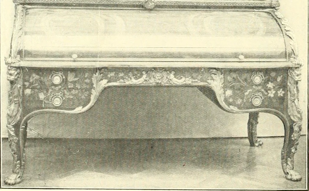 An illustration from An historical guide to French interiors, furniture, decoration, woodwork, & allied arts during the last half of the seventeenth century, the whole of the eighteenth century, and the earlier part of the nineteenth, 1900, leaf 268