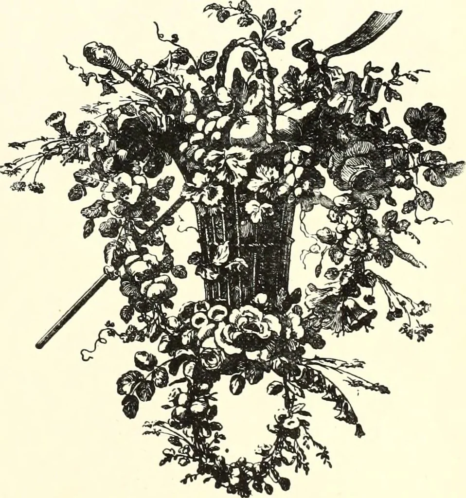 An illustration from An historical guide to French interiors, furniture, decoration, woodwork, & allied arts during the last half of the seventeenth century, the whole of the eighteenth century, and the earlier part of the nineteenth, 1900, leaf 275