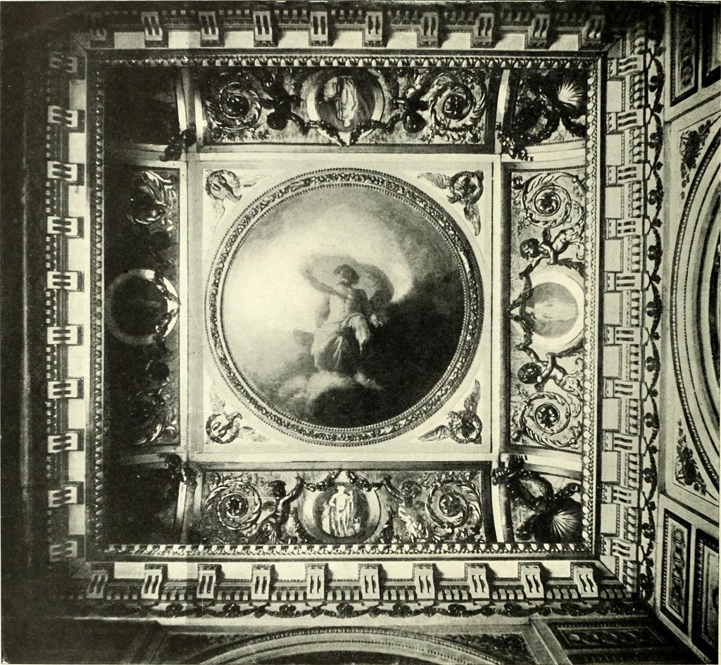 An illustration from An historical guide to French interiors, furniture, decoration, woodwork, & allied arts during the last half of the seventeenth century, the whole of the eighteenth century, and the earlier part of the nineteenth, 1900, leaf 276