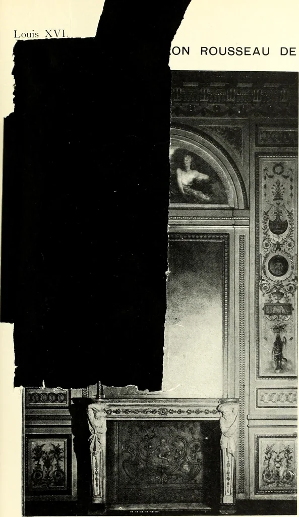 An illustration from An historical guide to French interiors, furniture, decoration, woodwork, & allied arts during the last half of the seventeenth century, the whole of the eighteenth century, and the earlier part of the nineteenth, 1900, leaf 277